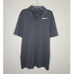 Nike Golf Dri-fit dark grey short sleeve polo shirt - small